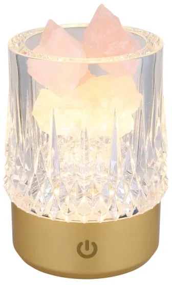 Lampă LED RGB tactilă reîncărcabilă dimabilă de masă Globo 21044 LIZZY LED/1W/5V 1200 mAh auriu