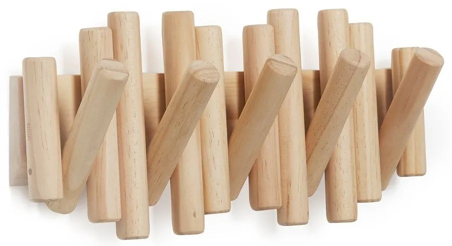 Cuier de perete în culoare naturală din lemn masiv de pin Picket – Umbra