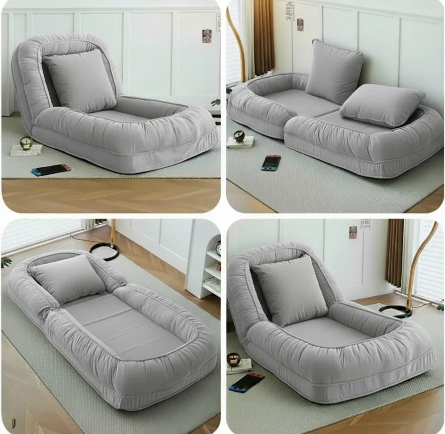 Fotoliu Relaxant Reclinabil LAZY SOFA, gri