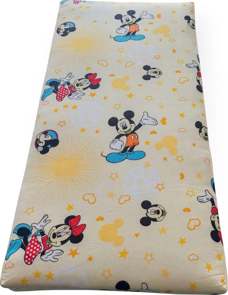 Husa saltea bumbac neted Mickey si Minnie 160x80 cm - ASC152M