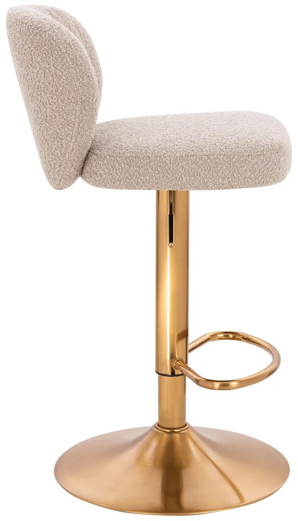 HR193N Scaun Latte Boucle cu Bază Aurie