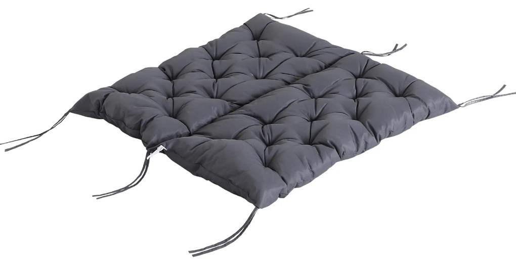 Pernă pentru banc de grădină Outsunny, pernă pentru balansoar, pernă pentru canapea 3 locuri mare confort 100 x 98 x 8 cm gri | Aosom Romania