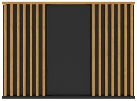Comoda moderna cu 3 usi, model riflaj, negru stejar artisan, 120x88x44 cm, Bortis impex 120 cm, 44 cm, 88cm, stejar artisan/negru mat