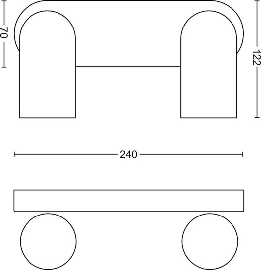 Philips - Spot LED RGBW reglabil PONGEE 2xGU10/4,8W/230V negru + telecomandă