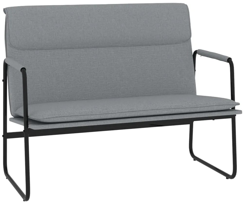 vidaXL Bancă, gri deschis, 100x64x80 cm, textil