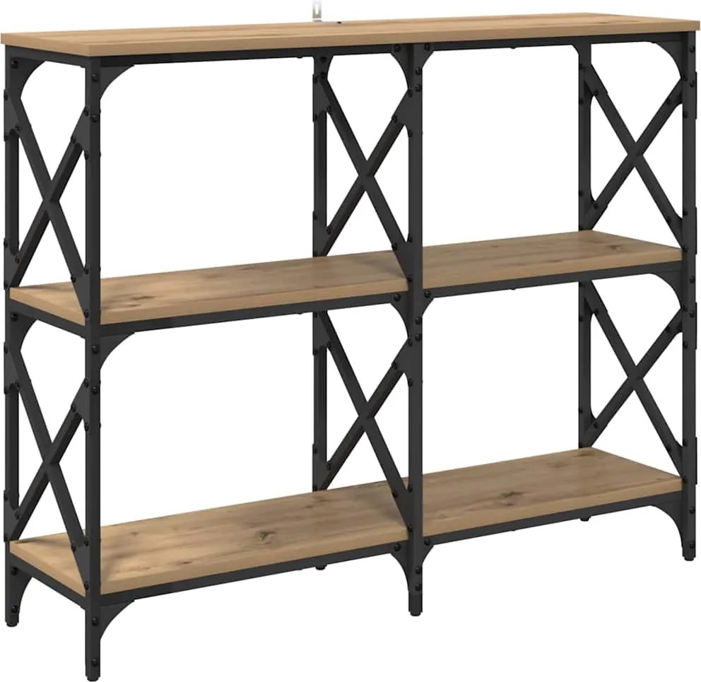 vidaXL Masă de consolă Stejar Artizanal 100 x 28 x 80,5 cm