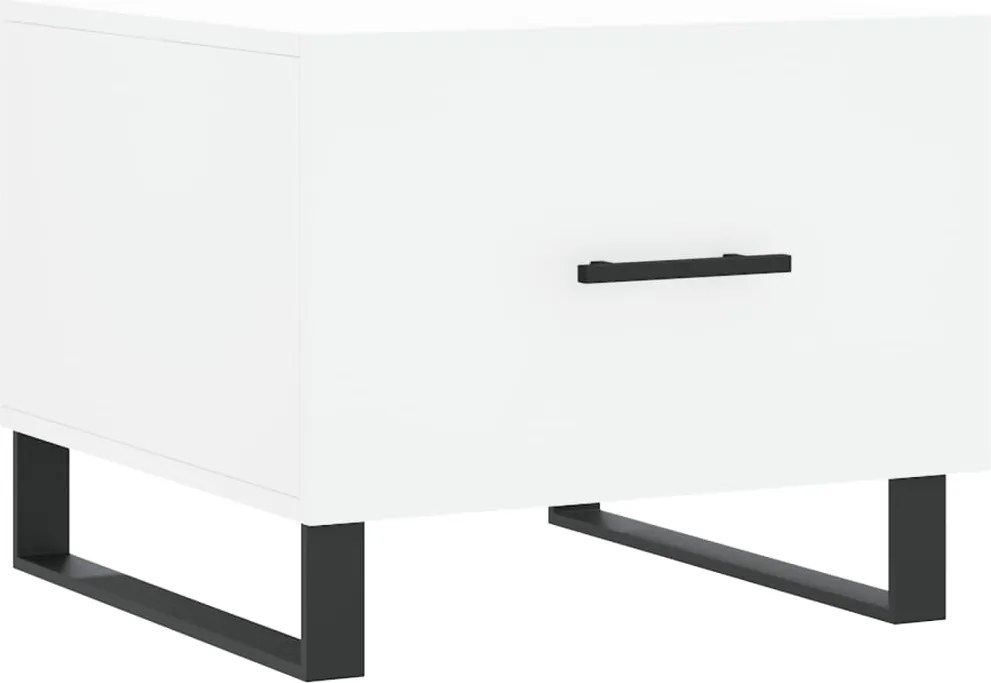 vidaXL Măsuță de cafea, alb, 50x50x40 cm, lemn compozit