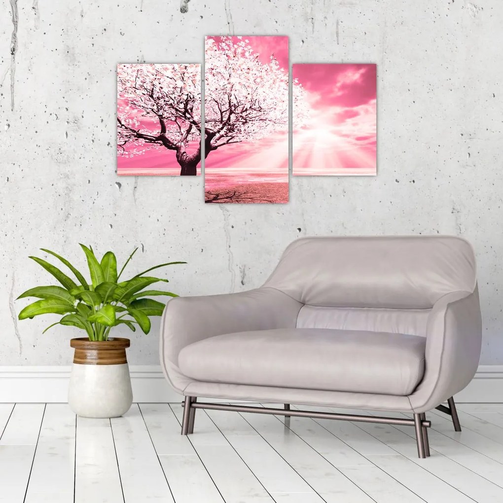 Tabloul cu pomul roz (90x60 cm)