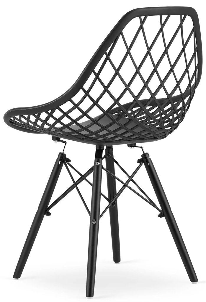 Promotie Scaun negru ROTEN cu picioare negre calitatea II