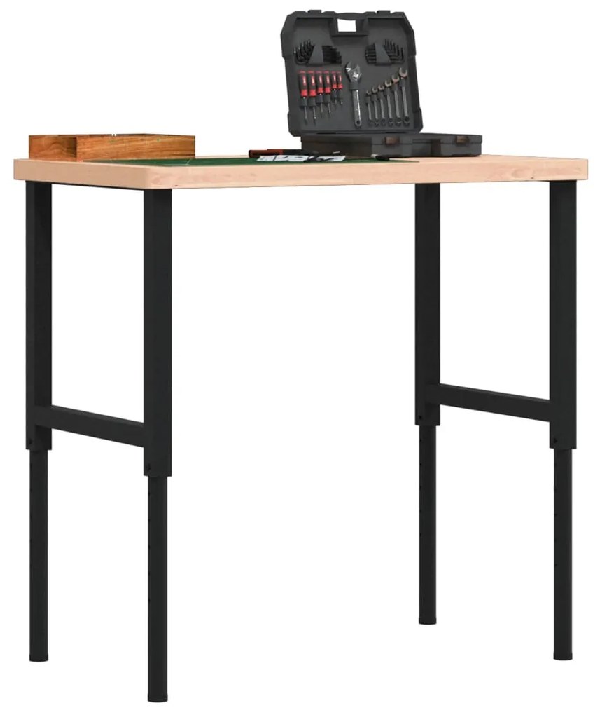 vidaXL Banc de lucru 100x60x(73-99,5) cm lemn masiv fag dreptunghiular