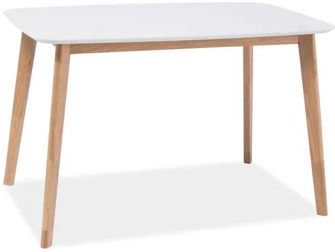 Masa de dining alba MOSSO I 120X75