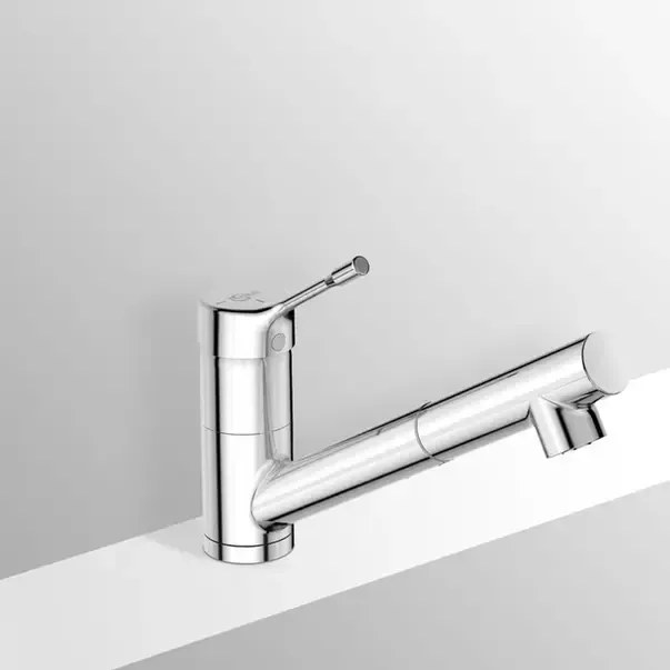 Baterie bucatarie cu dus extractibil Ideal Standard Ceralook BlueStart finisaj crom lucios