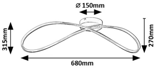 Plafonieră LED Rabalux 72116 CASTIEL LED/30W/230V 3000K
