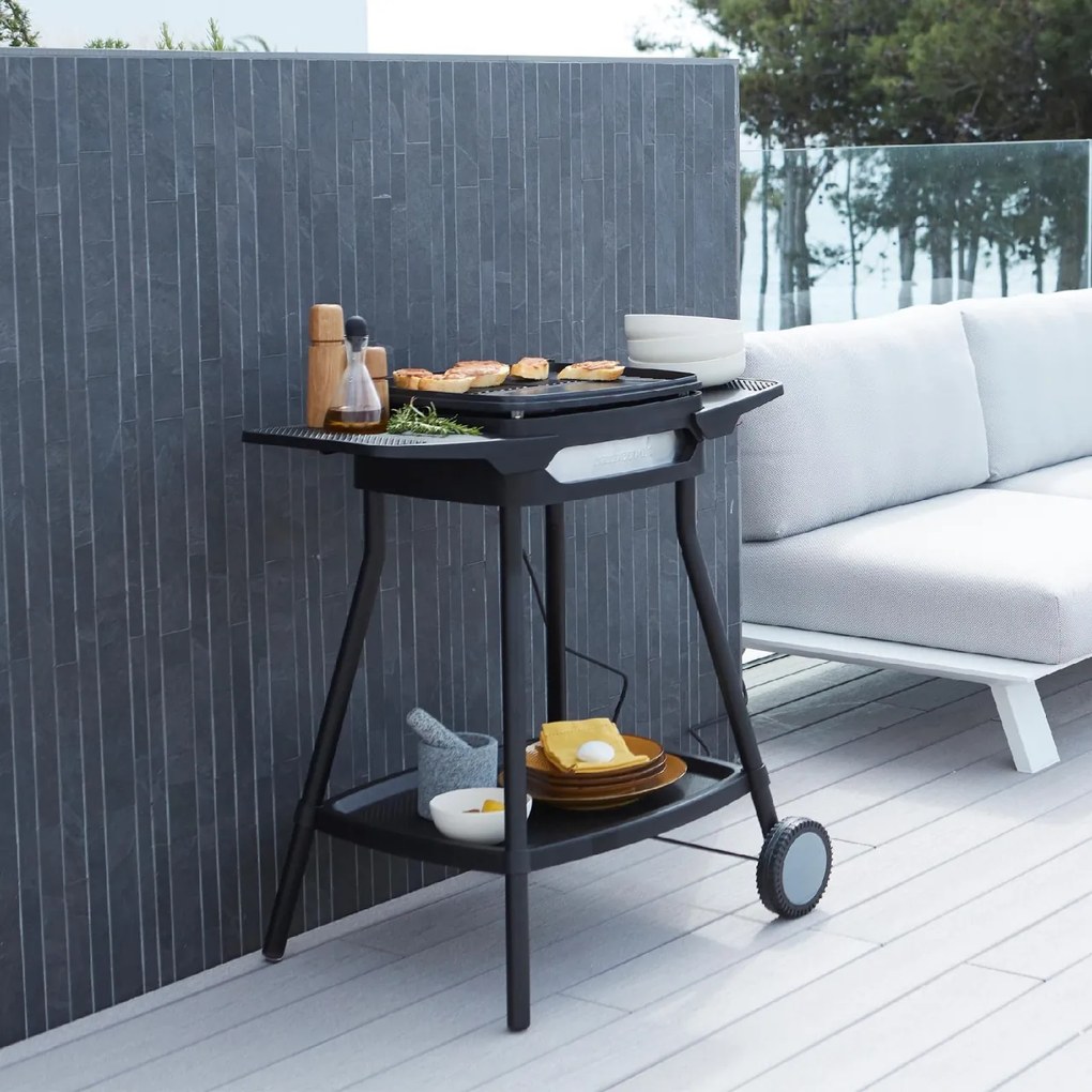 Barbecook BC-ELE-4000 Alexia 5111 grătar electric, masă laterală, roată, negru, 84x55x97cm