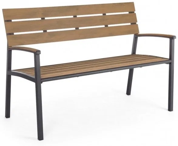 Bancă din aluminiu, antracit, 123x59x86 cm, Isak Yes