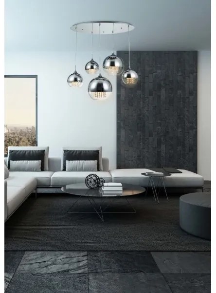 Lustră pe cablu Maytoni P140-PL-170-5-N FERMI 5xE27/60W/230V crom