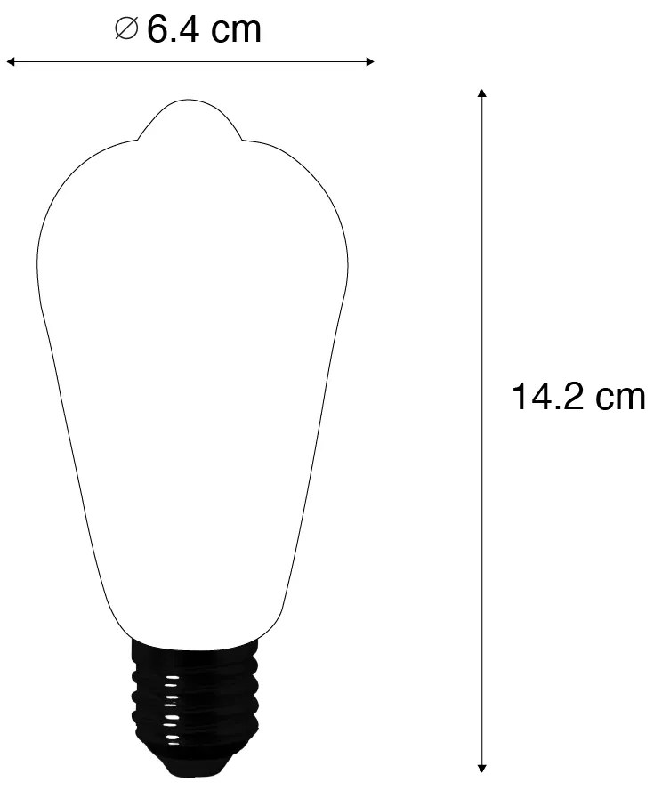 Set de 5 becuri LED E27 ST64 Clar 2.2W 470 lm 2700K