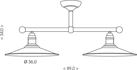 BRILAGI - Lampă suspendată pe tijă FORGE 2xE27/60W/230V cupru/patină