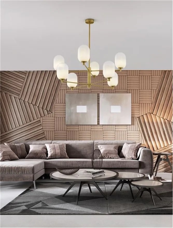 Lustra moderna design deosebit cu 8 de surse de lumina BALOR
