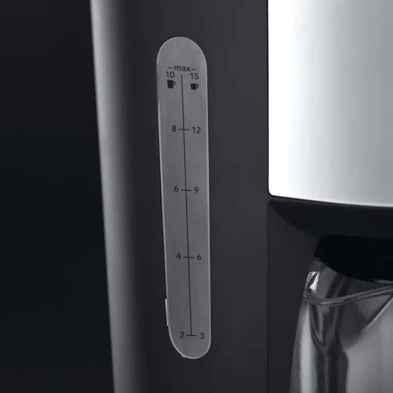 Cafetiera Buckingham Russell Hobbs 20680-56, 1000 W, 10 cesti, 1,25 l, Timer 24 h, Sistem anti-picurare, Negru/Argintiu