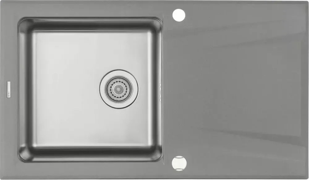 Chiuveta Deante Prime din granit gri metalic, cu cuva din inox 86x50 cm