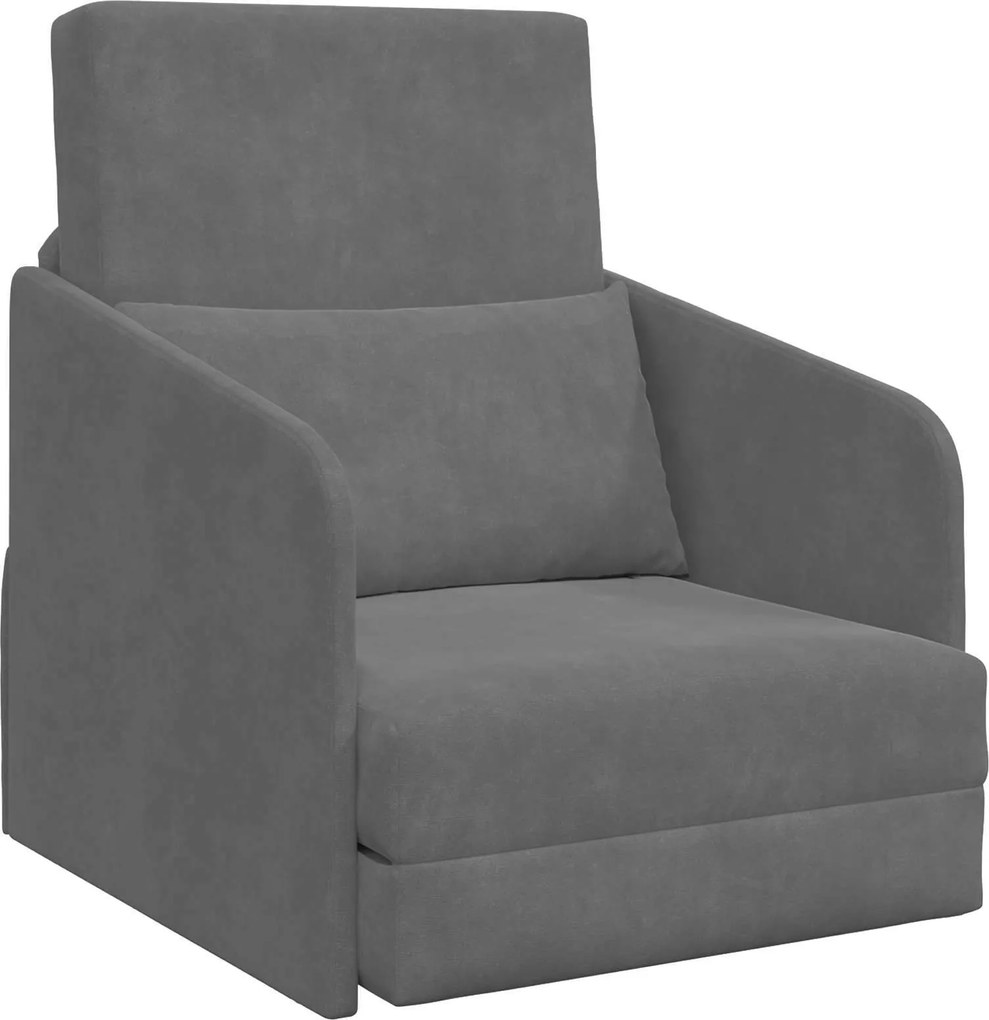 vidaXL Pat canapea Gri închis 65 x 80 x 83 cm Catifea