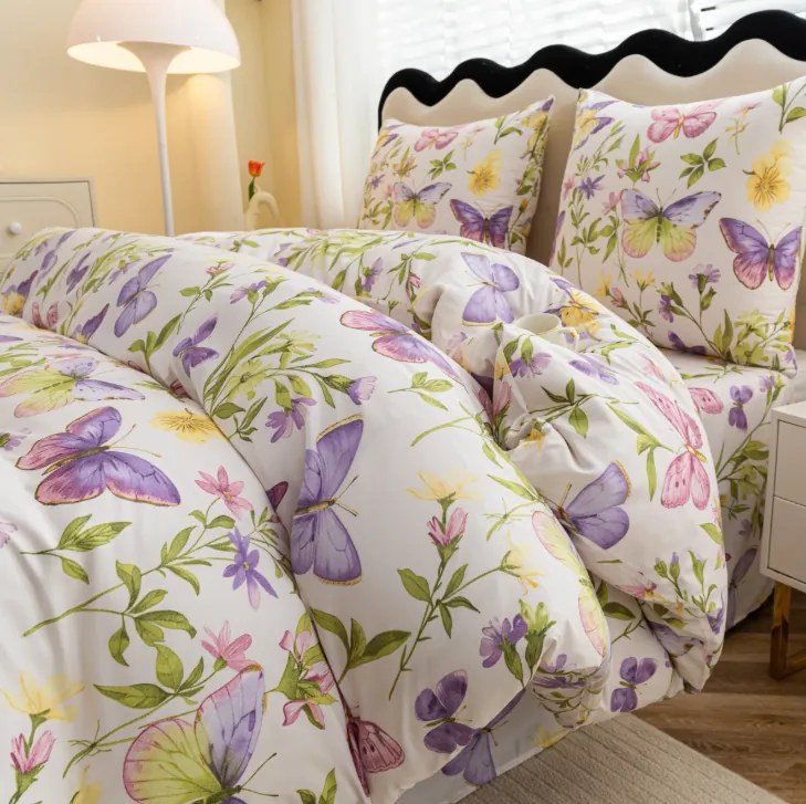 Lenjerie de pat din microfibra SPRING WINGS, crem Dimensiune lenjerie de pat: 70 x 80 cm | 140 x 200 cm