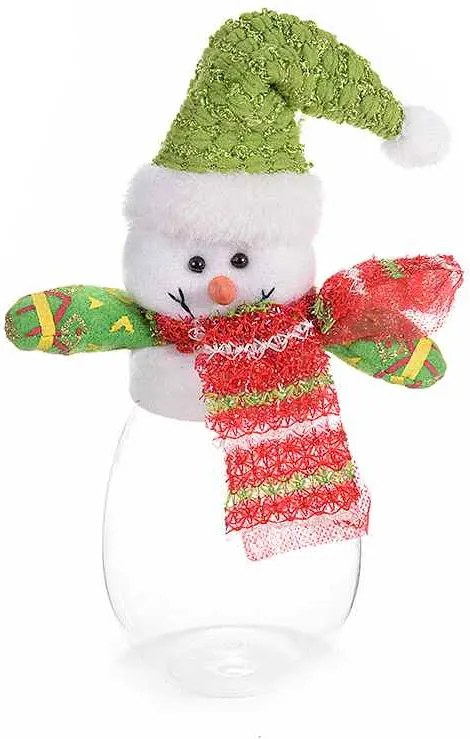 Borcan decorativ Craciun model Om de Zapada Ø 8 cm x 21 H