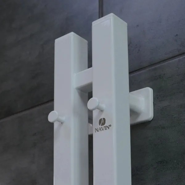 Radiator portprosop electric cu termostat SILOUETTE 187W/230V 120,6 cm IP44 alb dreapta