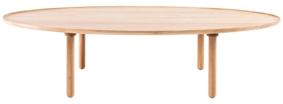 Măsuță de cafea în culoare naturală din lemn de stejar 80x150 cm Mu – Gazzda