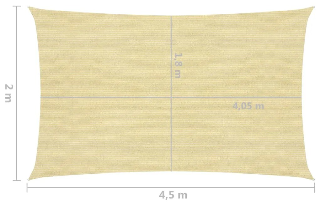 Panza parasolar, bej, 2x4,5 m, HDPE, 160 g m   Bej, 2 x 4.5 m