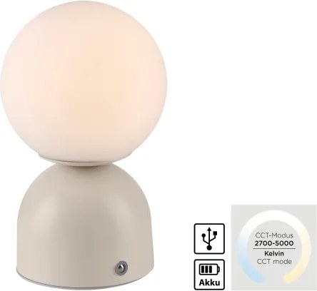 Lampă de birou LED RUDI, reglabilă, 1,2W/5V, gri - Schöner Wohnen 19218-39