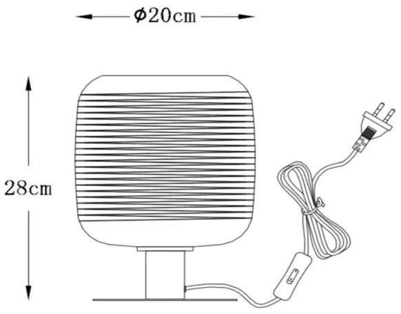 Lampă de masă ERYN 1xE27/60W/230V Lucide 70583/01/11