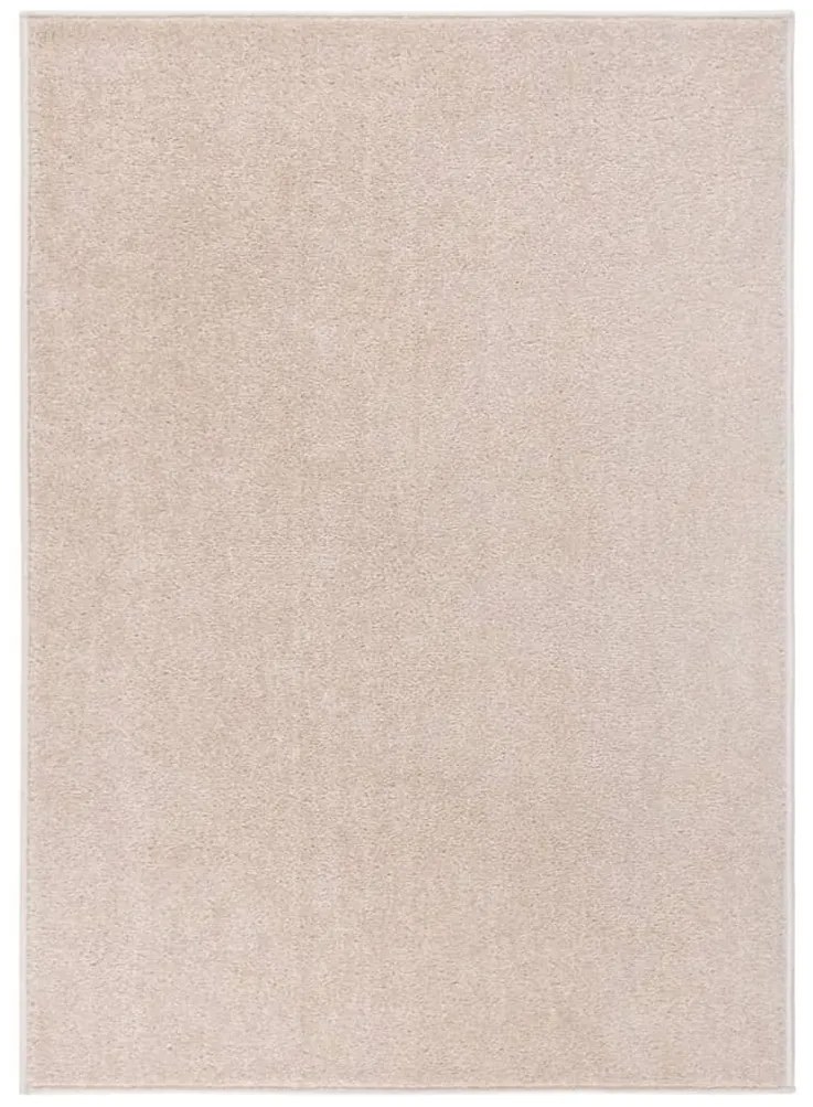 vidaXL Covor cu fire scurte, bej închis, 140x200 cm