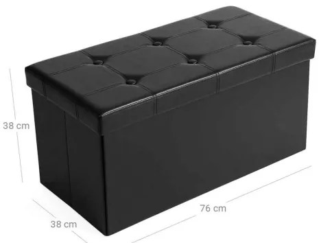 Bancă SULTAN din piele, neagră