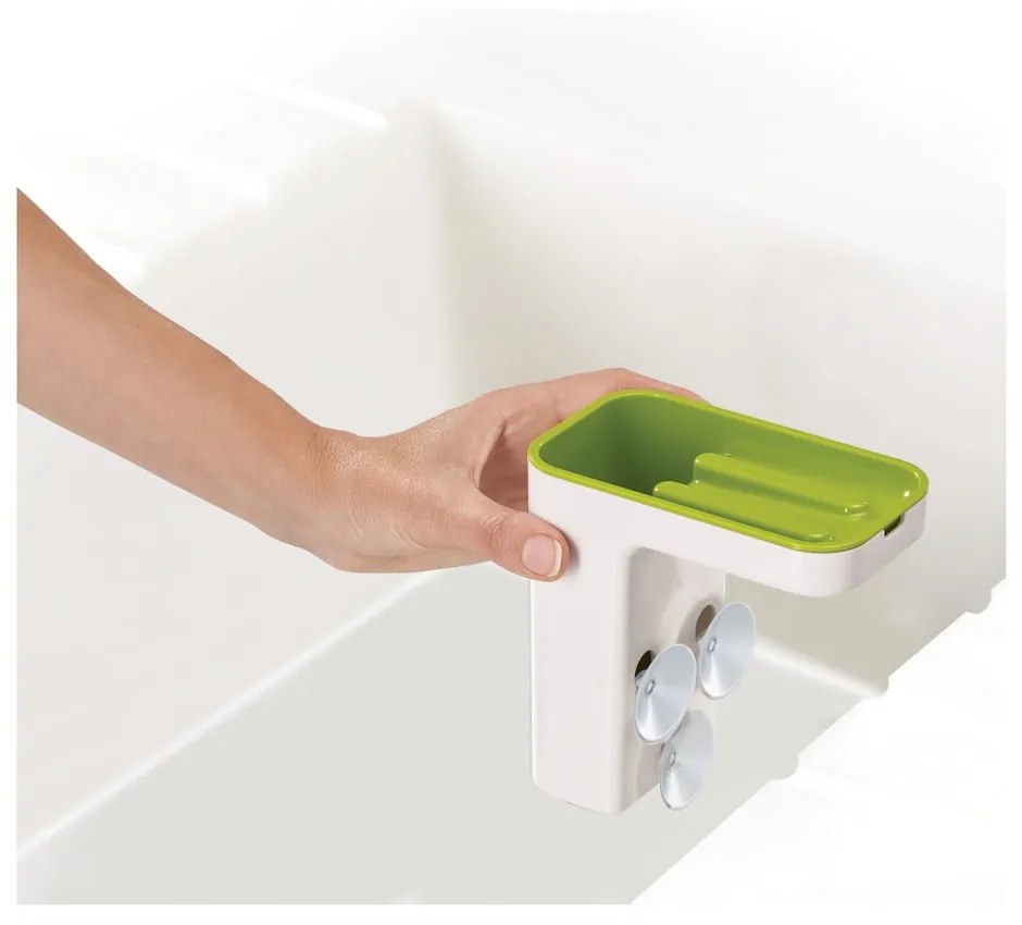 Recipient pentru detergenţi de vase Joseph Joseph Caddy SinkPod, alb - verde