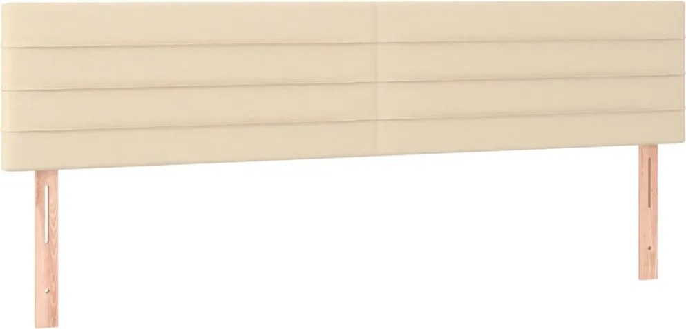 vidaXL Tăblii de pat, crem, 160x5x78/88 cm, textil