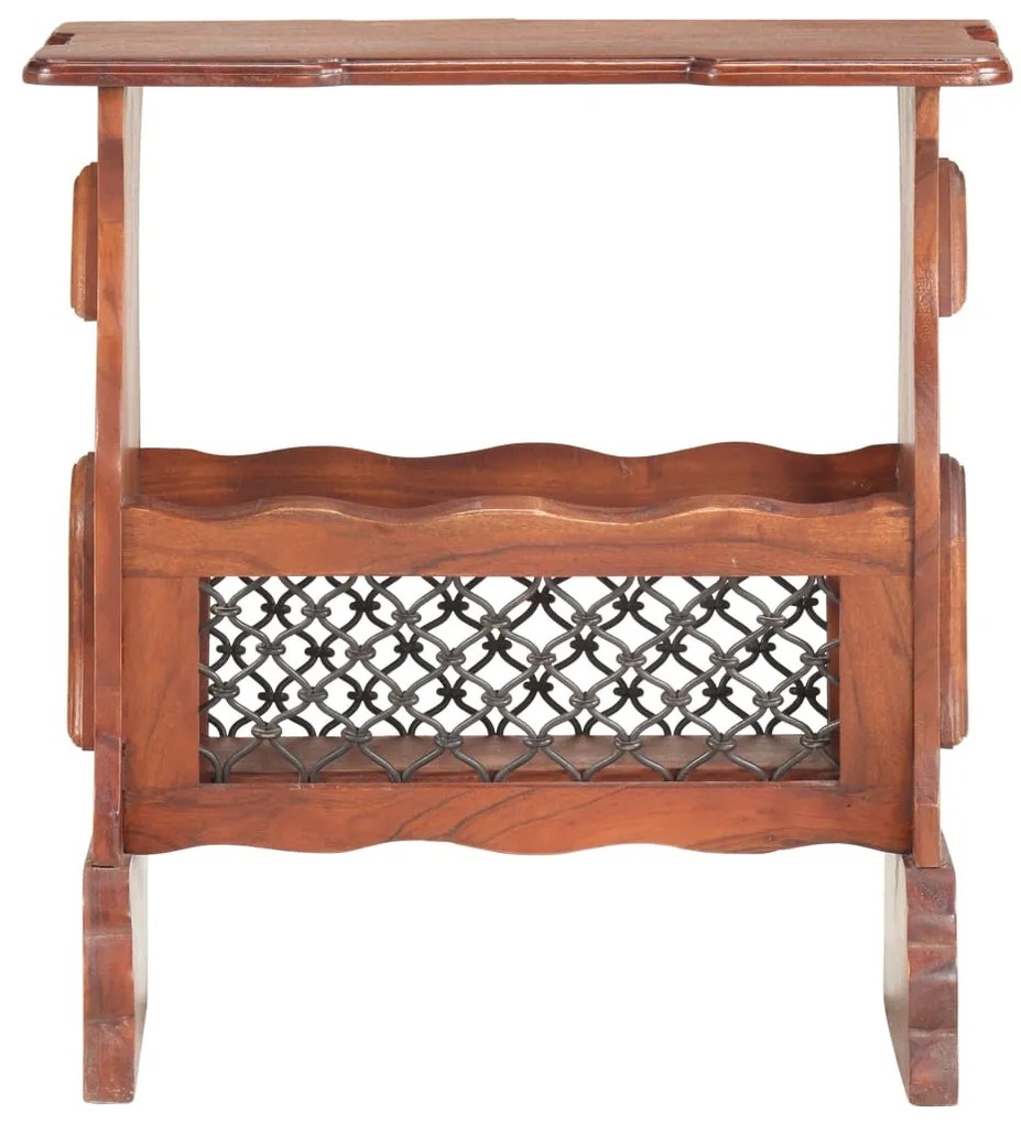 323400 vidaXL Raft pentru reviste, 50x30x53 cm, lemn masiv de acacia