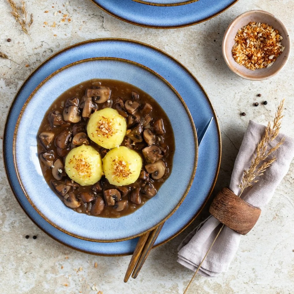 Mäser Set de farfurii adânci și plate, 8 bucăți SMOKY'S – albastru