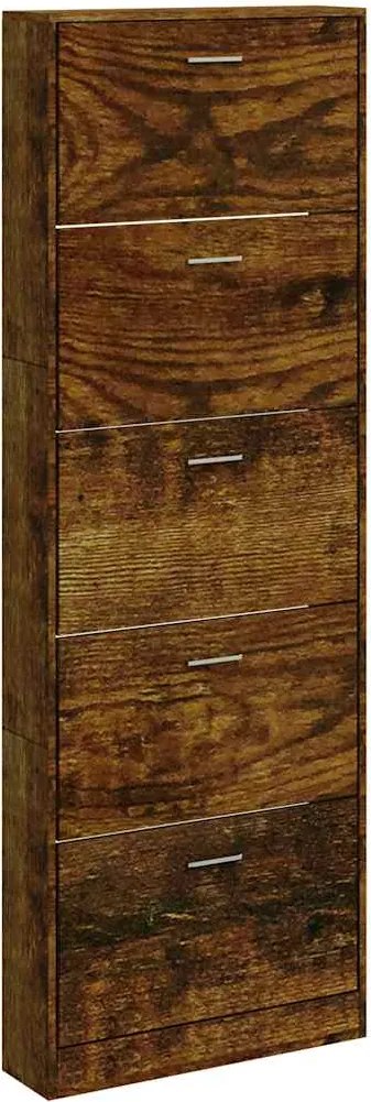 vidaXL Pantofar, stejar fumuriu, 59x17x169 cm, lemn compozit
