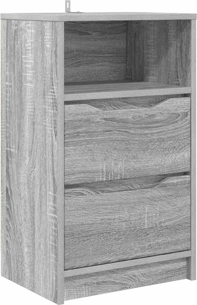 vidaXL Noptieră cu sertar Gri Sonoma 40 x 30 x 467 cm Lemn compozit