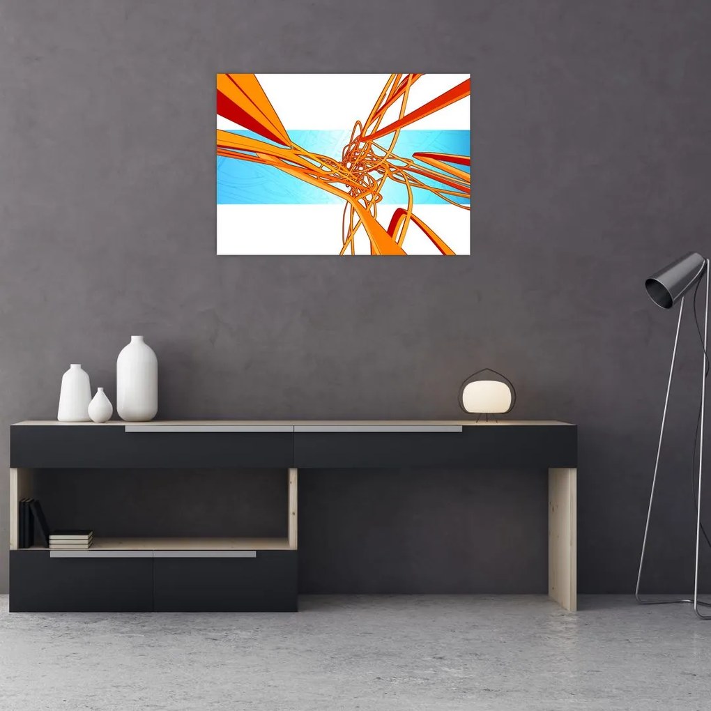 Tablou - Linii împletite, abstracție (70x50 cm)