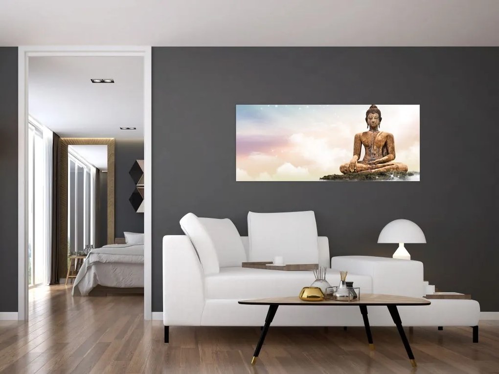 Tablou - Buddha care supraveghează pământul (120x50 cm)
