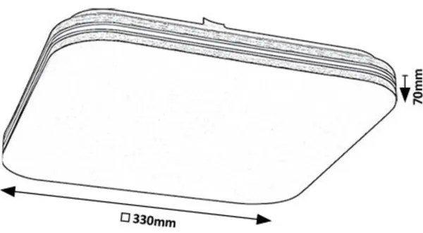 Plafonieră LED Rabalux 71176 OSCAR LED/18W/230V 4000K 33x33 cm