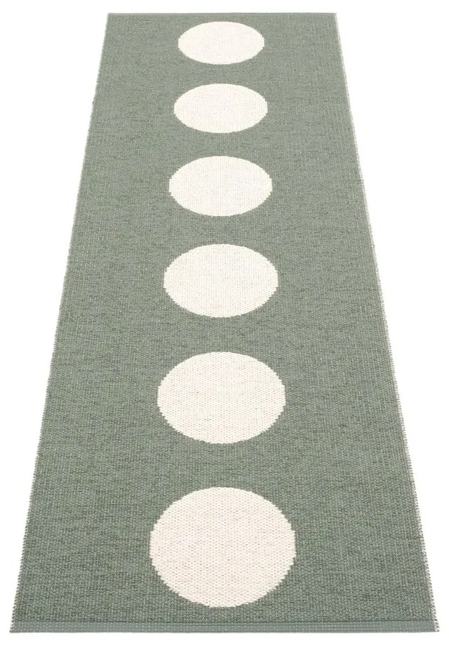 Covor tip traversă pentru interior și exterior verde 70x225 cm Vera Army – Pappelina