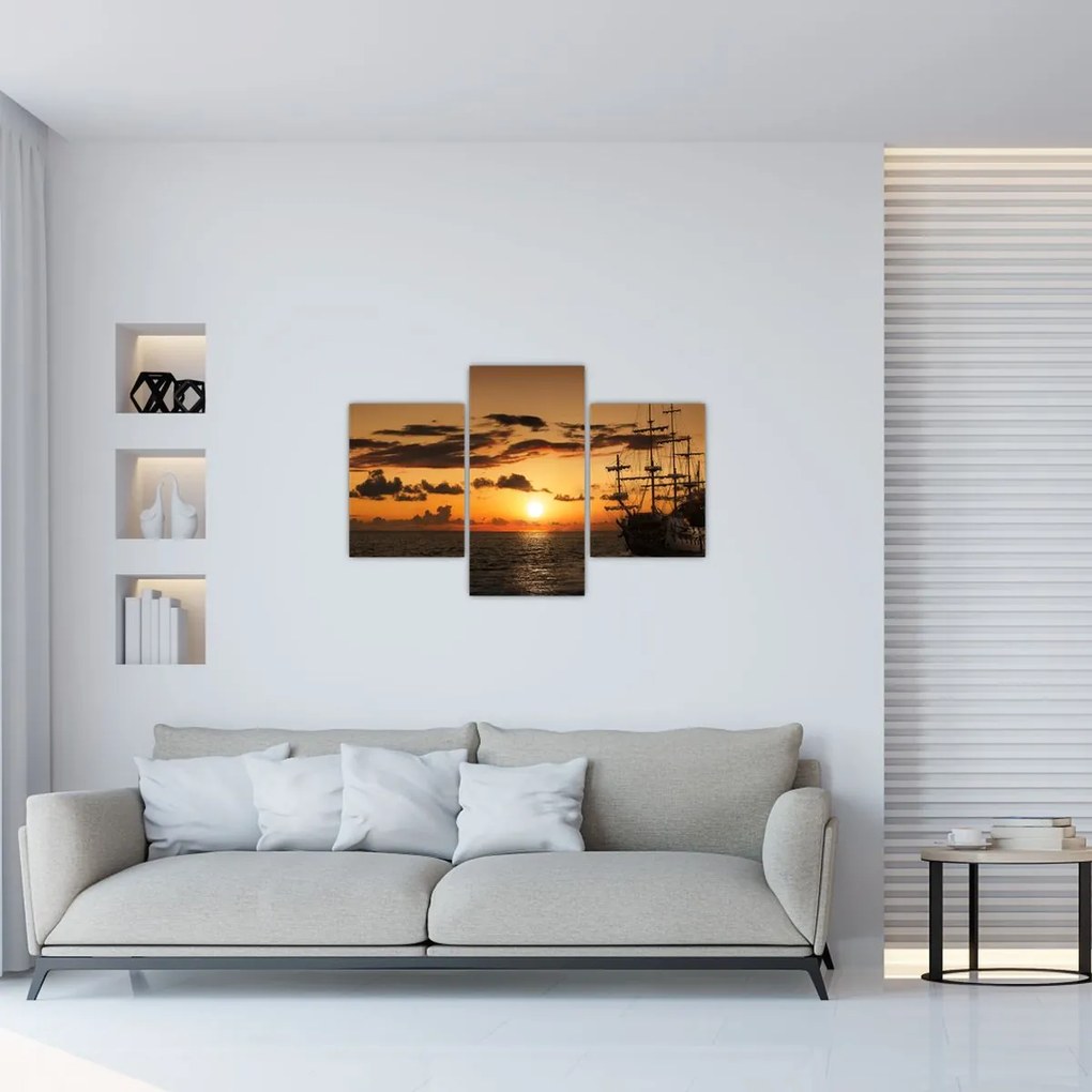 Tablou - Navă de pirați (90x60 cm)