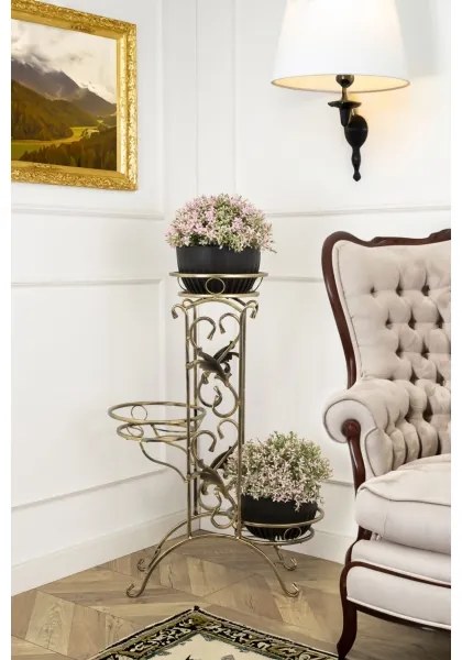 Suport de flori 90x65 cm auriu