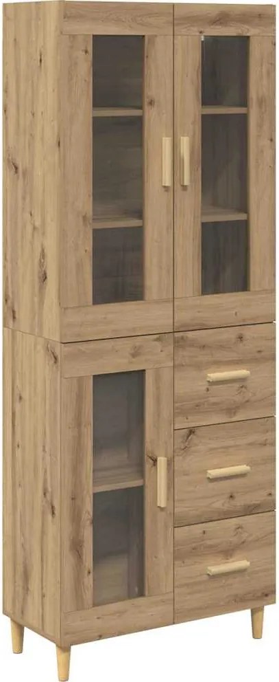 vidaXL Bufet Stejar Artizanal 69,5 x 34 x 180 cm Lemn compozit