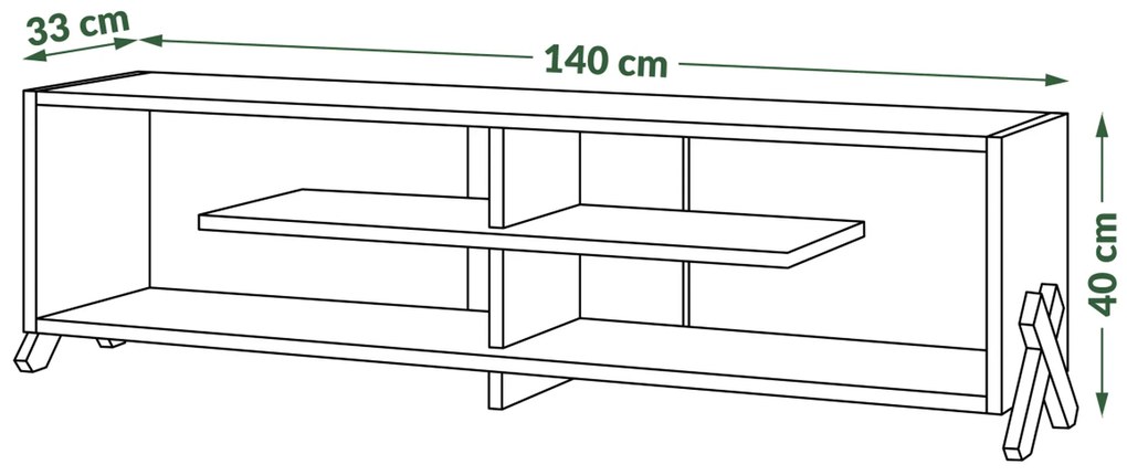 Mazzoni Set de mobilier VIK Beton Millennium - COMODĂ TV/SUB TV + MĂSUȚĂ DE CAFEA + RAFT| SET DE MOBILIER PENTRU LIVING