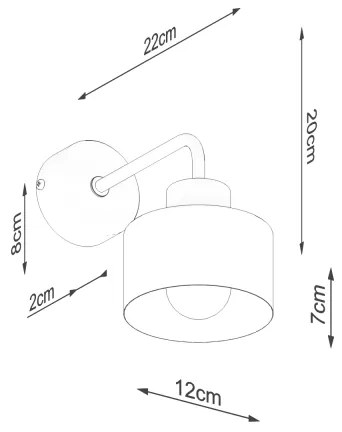 Lampă de perete SAVAR 1xE27/60W/230V neagră Sollux SL.1129